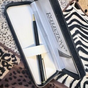 Reflections Black and Gold Pen